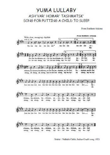 Yuma lullaby - Ash'var' Homar' Tashmatsk' - Song for putting Child to sleep